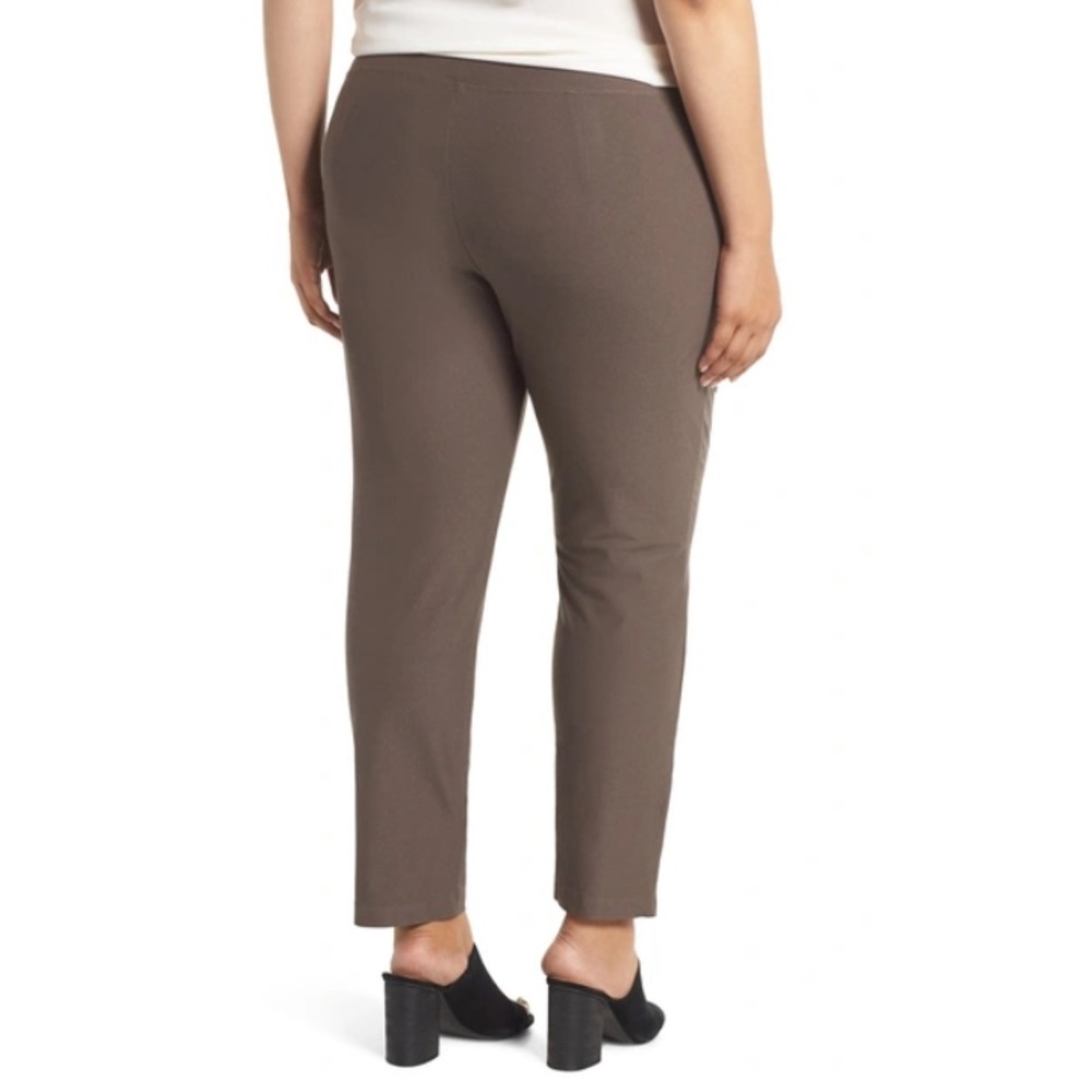 Eileen Fisher Pants Slim Ankle Washable Stretch Crepe 3X Cobblestone NWT - Picture 2 of 11